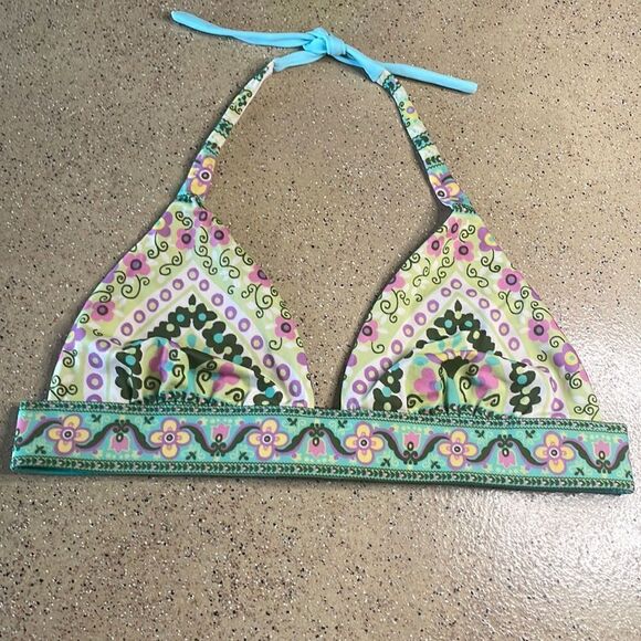 Vintage Y2K (2005) Victoria's Secret boho print bikini top sz L - Picture 1 of 10